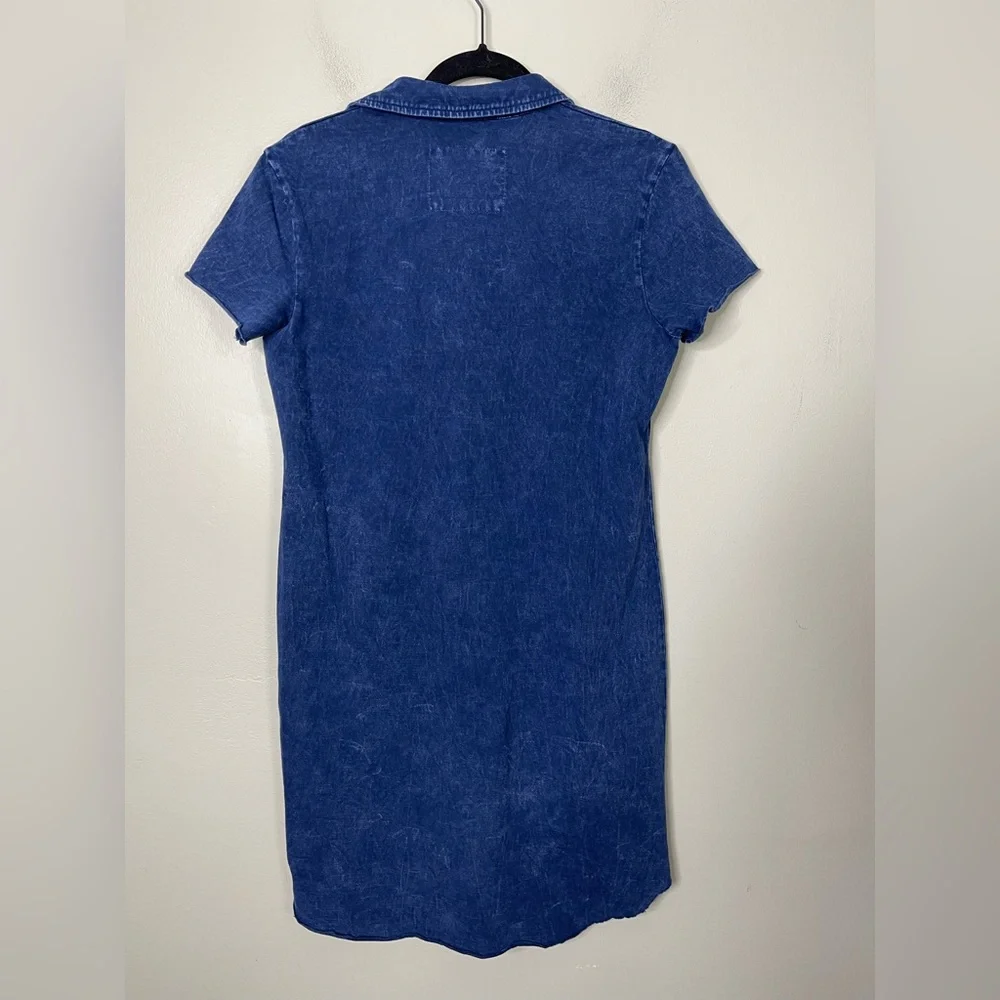 Frank & Eileen Lauren Polo Mini Shirt Dress S In Mineral Navy Worn Once Denim - Picture 10 of 13